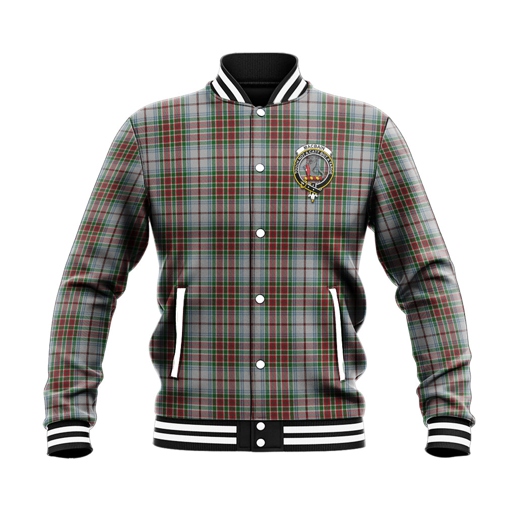 MacBain Dress Tartan Baseball Jacket with Family Crest - Tartan Vibes Clothing