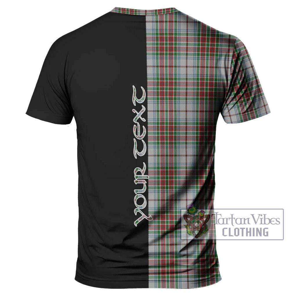 MacBain Dress Tartan T-Shirt with Family Crest and Half Of Me Style - Tartanvibesclothing Shop