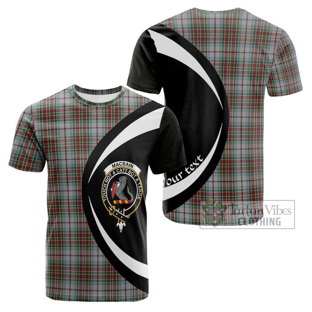 Tartan Vibes Clothing MacBain Dress Tartan Cotton T-shirt with Family Crest Circle Style