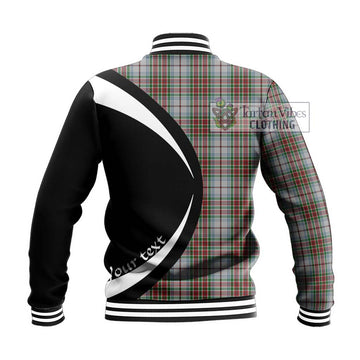 MacBain Dress Tartan Baseball Jacket with Family Crest Circle Style