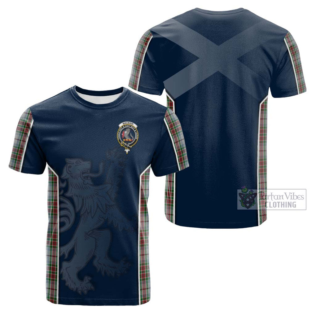 Tartan Vibes Clothing MacBain Dress Tartan Cotton T-shirt with Family Crest and Lion Rampant Vibes Sport Style