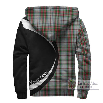 MacBain Dress Tartan Sherpa Hoodie with Family Crest Circle Style