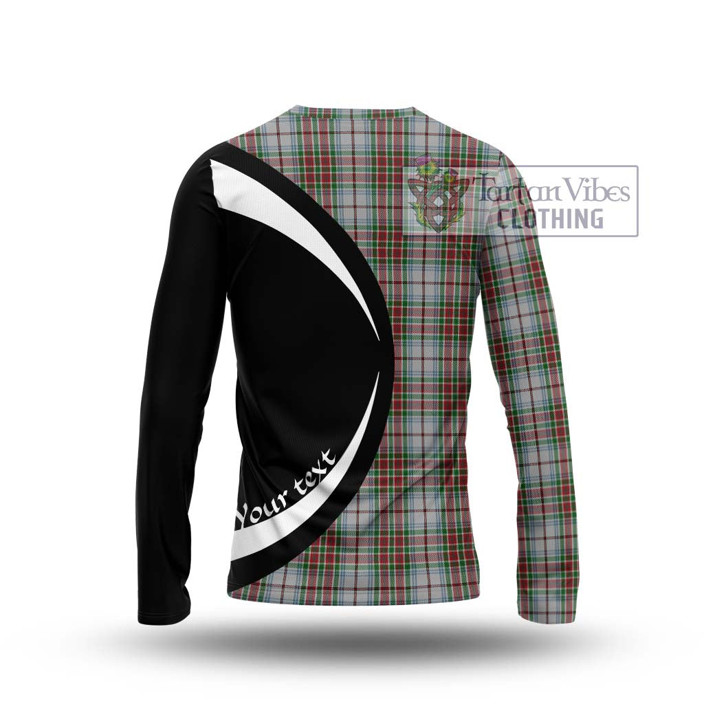 MacBain Dress Tartan Long Sleeve T-Shirt with Family Crest Circle Style - Tartan Vibes Clothing