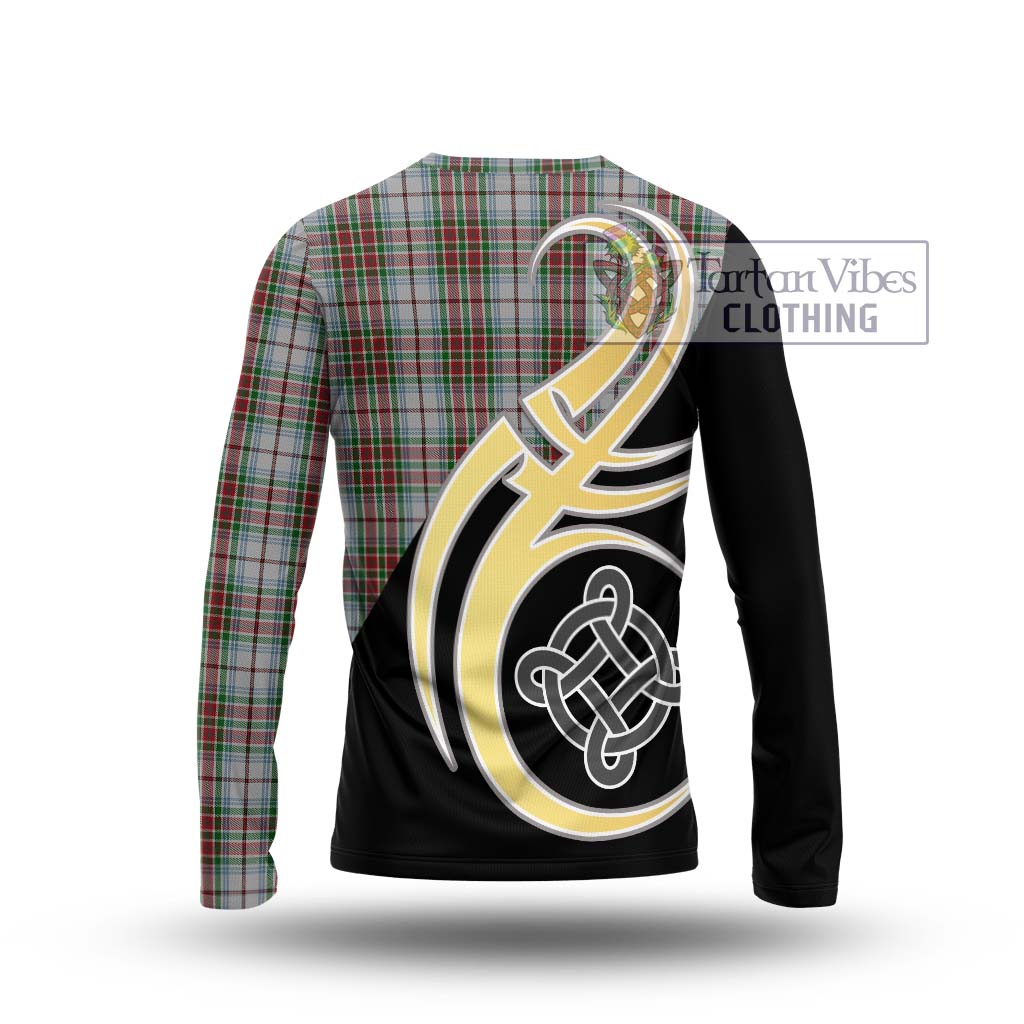 MacBain Dress Tartan Long Sleeve T-Shirt with Family Crest and Celtic Symbol Style - Tartan Vibes Clothing