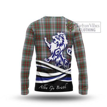 MacBain Dress Tartan Long Sleeve T-Shirt with Alba Gu Brath Regal Lion Emblem