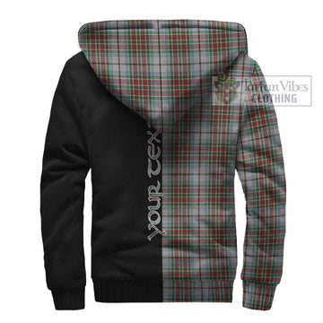 MacBain Dress Tartan Sherpa Hoodie with Family Crest and Half Of Me Style