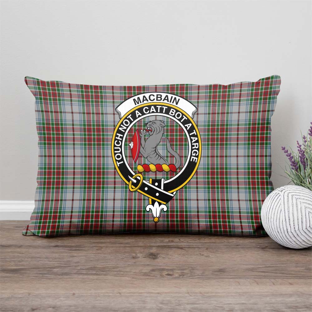 MacBain Dress Tartan Pillow Cover with Family Crest Rectangle Pillow Cover - Tartanvibesclothing