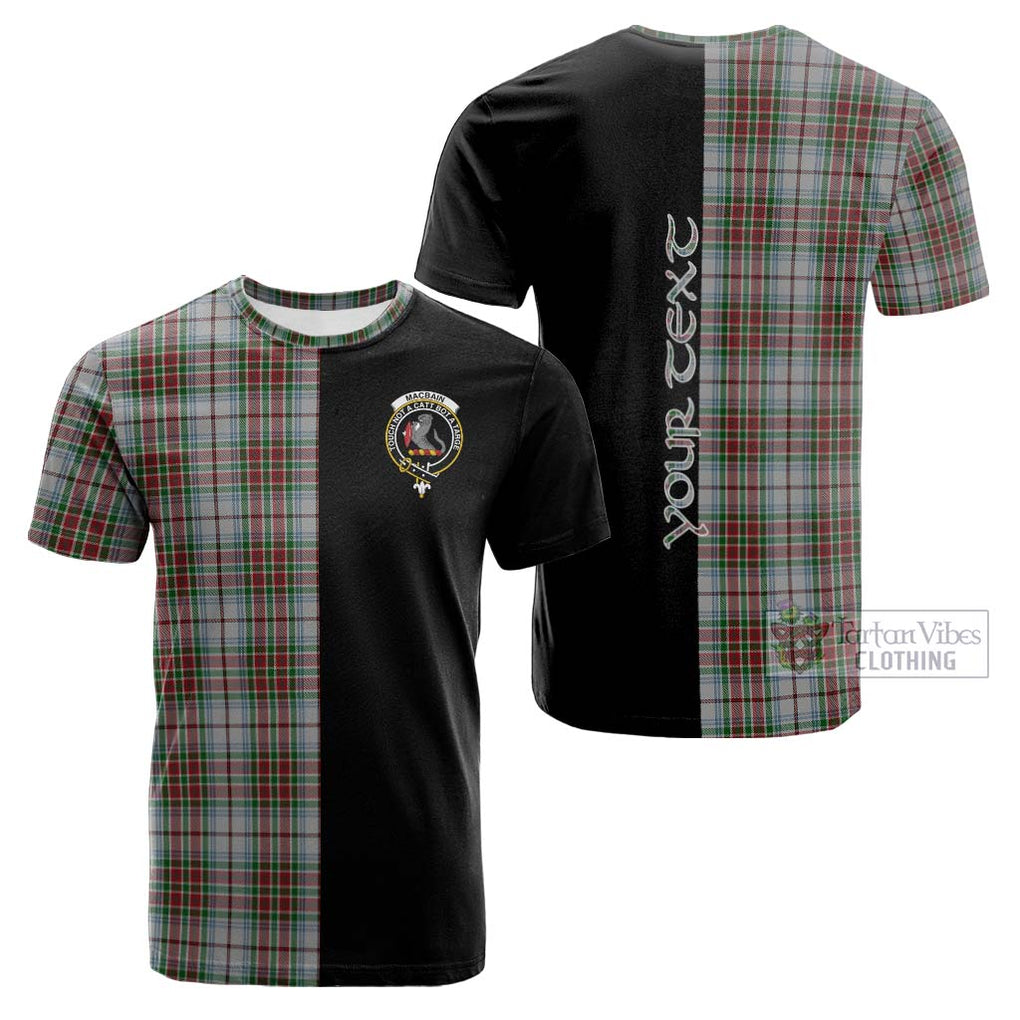 Tartan Vibes Clothing MacBain Dress Tartan Cotton T-shirt with Family Crest and Half Of Me Style