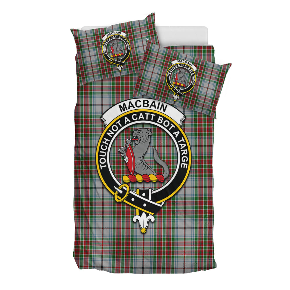 MacBain Dress Tartan Bedding Set with Family Crest - Tartan Vibes Clothing