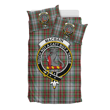 MacBain Dress Tartan Bedding Set with Family Crest