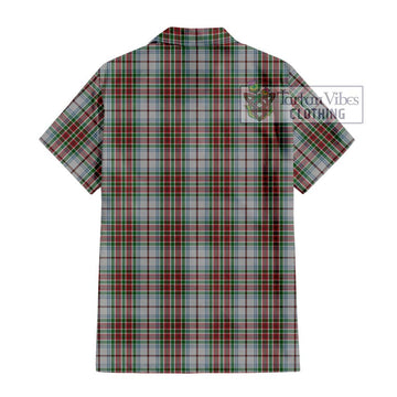 MacBain Dress Tartan Short Sleeve Button Shirt with Family Crest DNA In Me Style