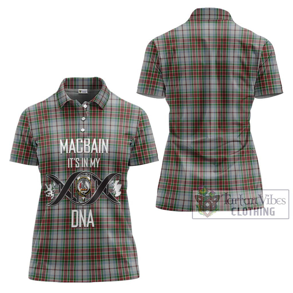 MacBain Dress Tartan Women's Polo Shirt with Family Crest DNA In Me Style - Tartanvibesclothing Shop