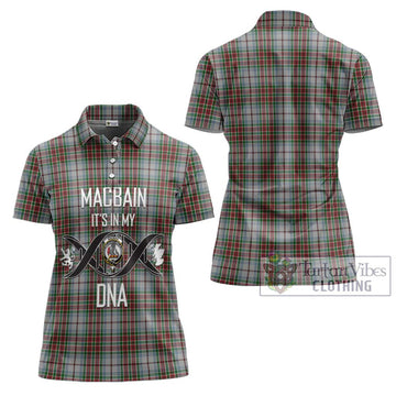 MacBain Dress Tartan Women's Polo Shirt with Family Crest DNA In Me Style