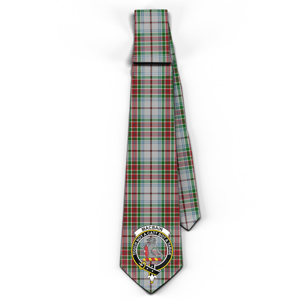 MacBain Dress Tartan Classic Necktie with Family Crest - Tartan Vibes Clothing