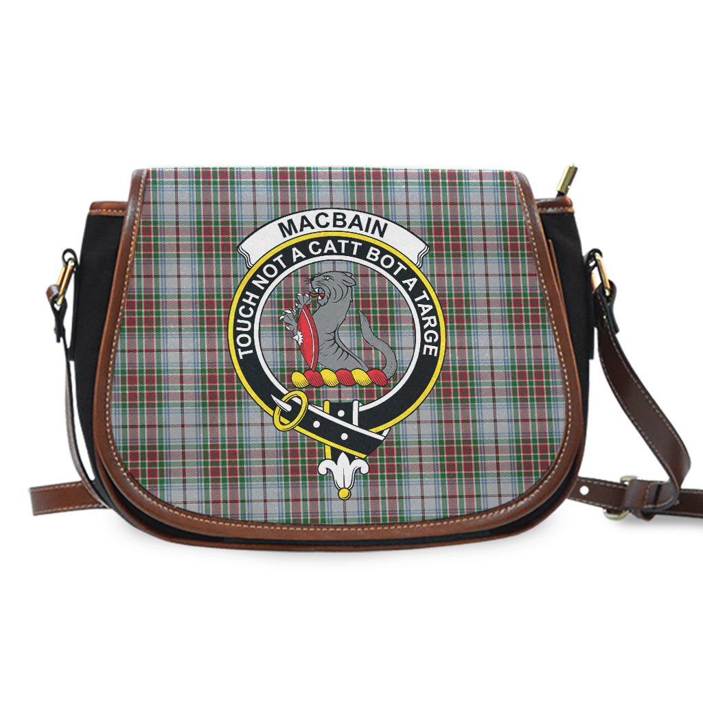 MacBain Dress Tartan Saddle Bag with Family Crest - Tartan Vibes Clothing