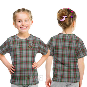 MacBain Dress Tartan Kid T-Shirt with Family Crest