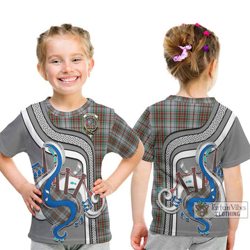 MacBain Dress Tartan Kid T-Shirt with Epic Bagpipe Style