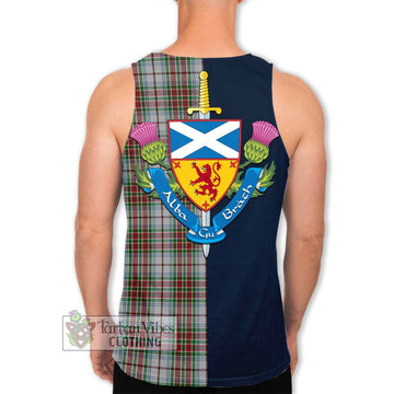 MacBain Dress Tartan Men's Tank Top Alba with Scottish Lion Royal Arm Half Style