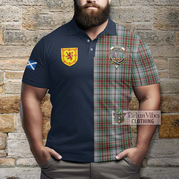 MacBain Dress Tartan Polo Shirt Alba with Scottish Lion Royal Arm Half Style