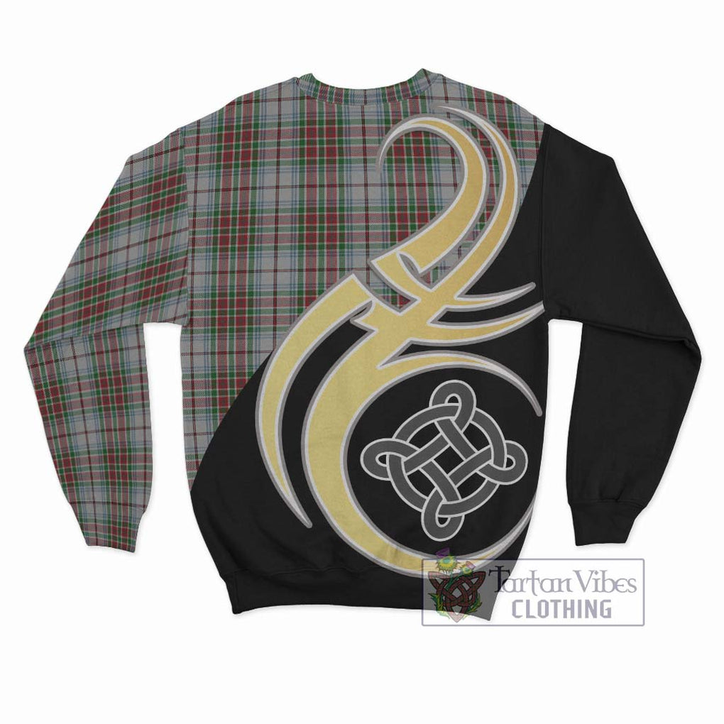 MacBain Dress Tartan Sweatshirt with Family Crest and Celtic Symbol Style - Tartan Vibes Clothing