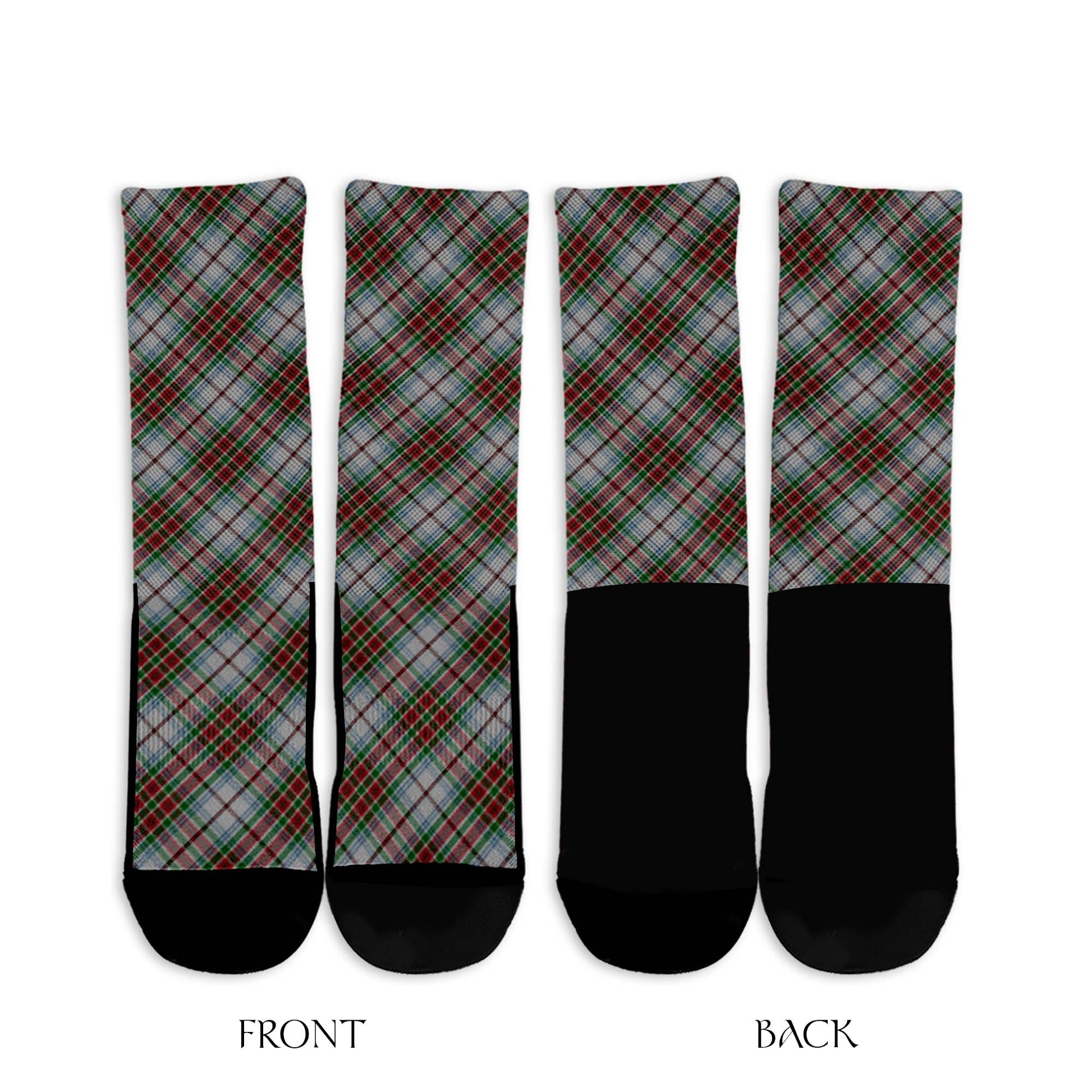 MacBain Dress Tartan Crew Socks Cross Tartan Style - Tartanvibesclothing