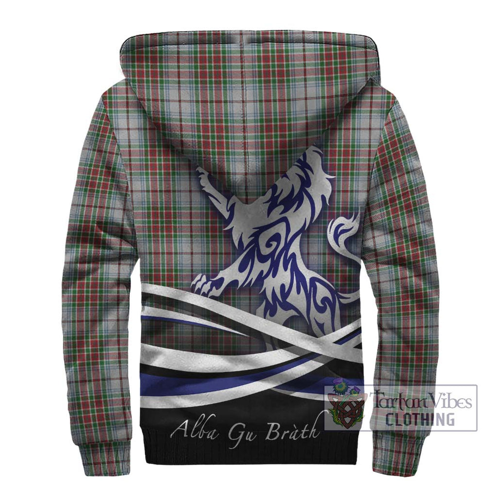 MacBain Dress Tartan Sherpa Hoodie with Alba Gu Brath Regal Lion Emblem - Tartanvibesclothing Shop