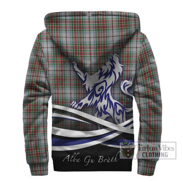 MacBain Dress Tartan Sherpa Hoodie with Alba Gu Brath Regal Lion Emblem