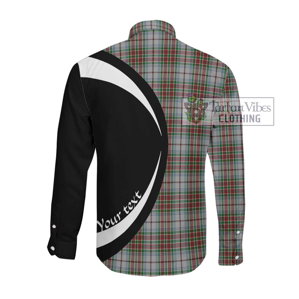 MacBain Dress Tartan Long Sleeve Button Up with Family Crest Circle Style Men's Shirt - Tartan Vibes Clothing