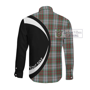 MacBain Dress Tartan Long Sleeve Button Up with Family Crest Circle Style