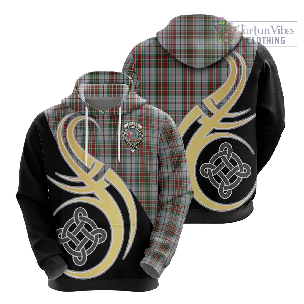 MacBain Dress Tartan Hoodie with Family Crest and Celtic Symbol Style - Tartan Vibes Clothing