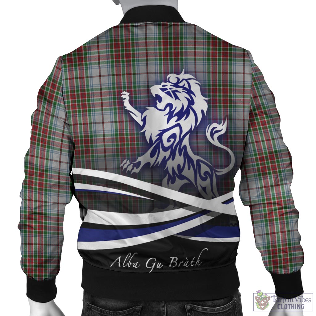Tartan Vibes Clothing MacBain Dress Tartan Bomber Jacket with Alba Gu Brath Regal Lion Emblem