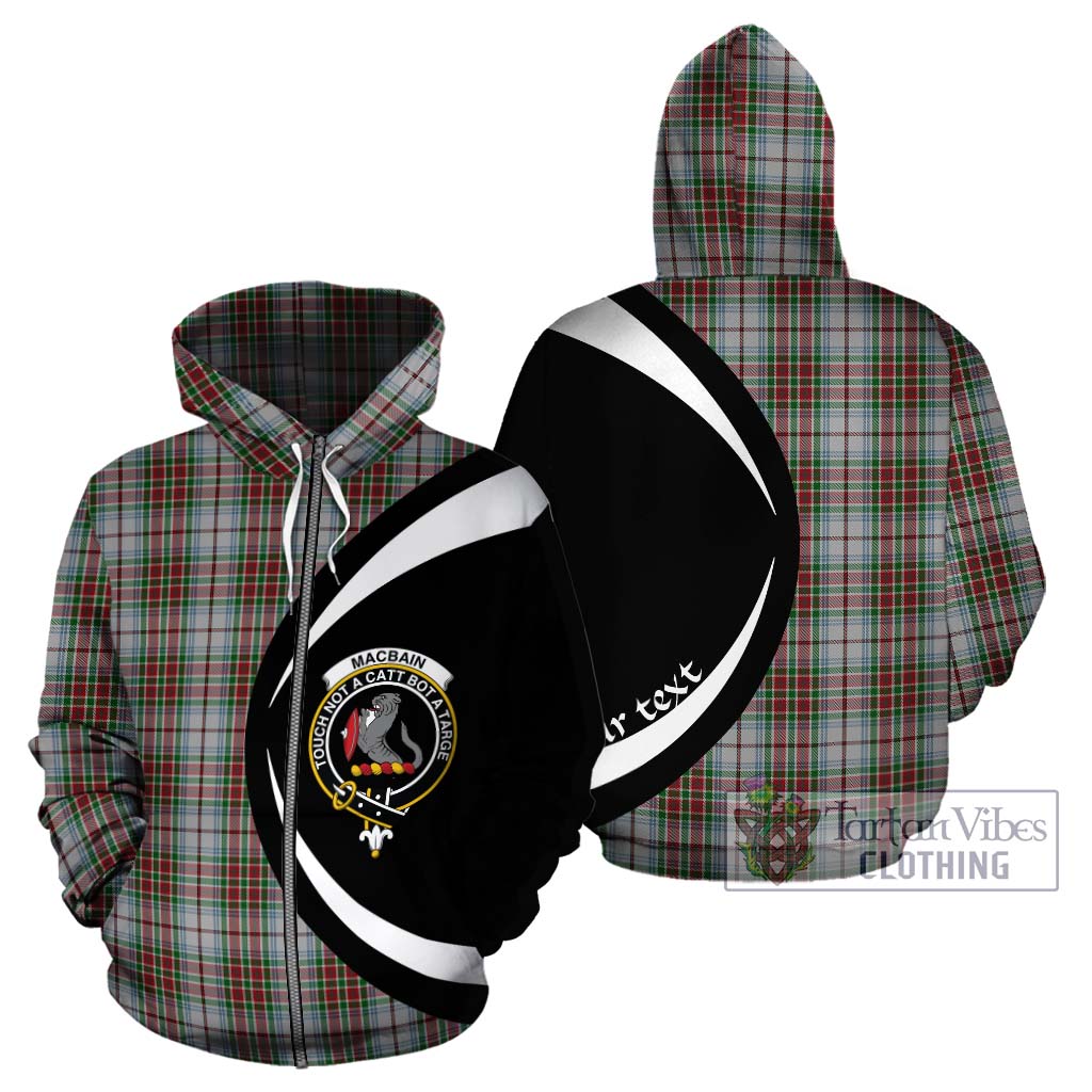 Tartan Vibes Clothing MacBain Dress Tartan Hoodie with Family Crest Circle Style