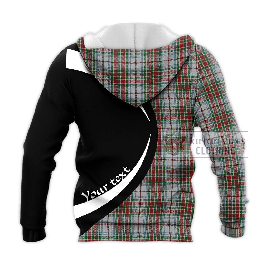 MacBain Dress Tartan Knitted Hoodie with Family Crest Circle Style - Tartan Vibes Clothing