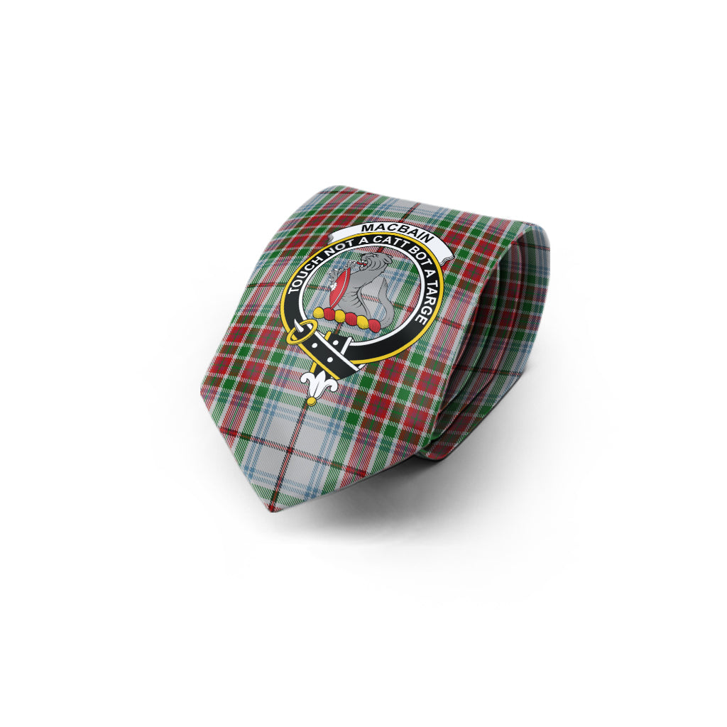 MacBain Dress Tartan Classic Necktie with Family Crest - Tartan Vibes Clothing