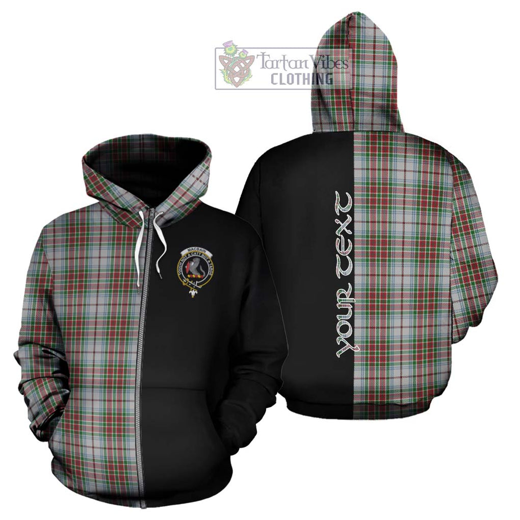 MacBain Dress Tartan Hoodie with Family Crest and Half Of Me Style - Tartanvibesclothing Shop