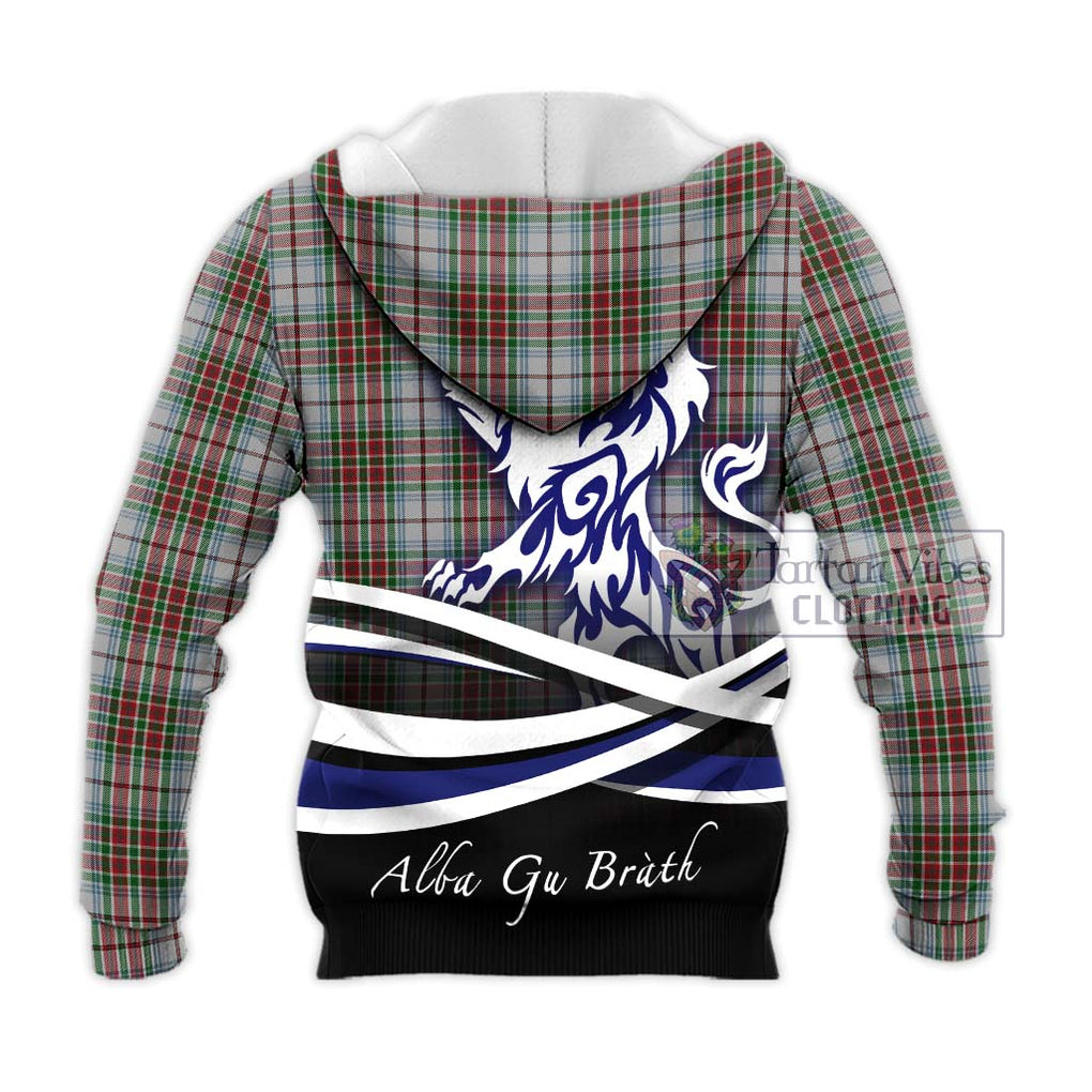 MacBain Dress Tartan Knitted Hoodie with Alba Gu Brath Regal Lion Emblem - Tartanvibesclothing Shop