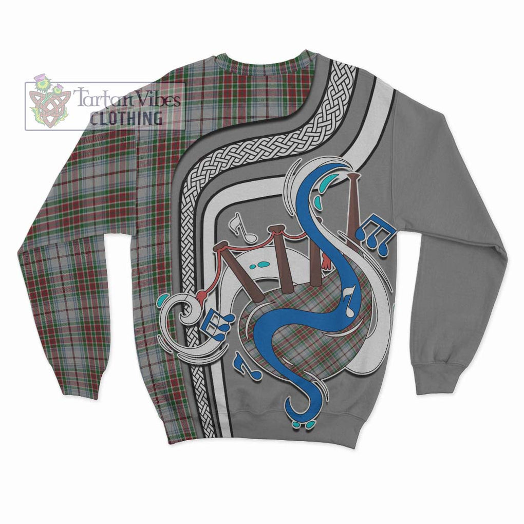 Tartan Vibes Clothing MacBain Dress Tartan Sweatshirt with Epic Bagpipe Style