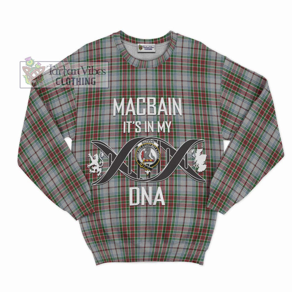 MacBain Dress Tartan Sweatshirt with Family Crest DNA In Me Style - Tartanvibesclothing Shop