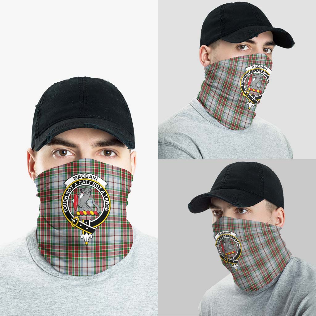 MacBain Dress Tartan Neck Gaiters, Tartan Bandanas, Tartan Head Band with Family Crest