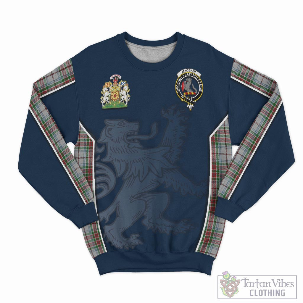 Tartan Vibes Clothing MacBain Dress Tartan Sweater with Family Crest and Lion Rampant Vibes Sport Style