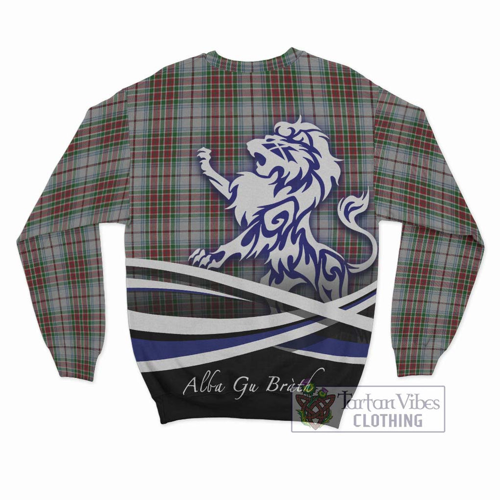 MacBain Dress Tartan Sweatshirt with Alba Gu Brath Regal Lion Emblem - Tartanvibesclothing Shop