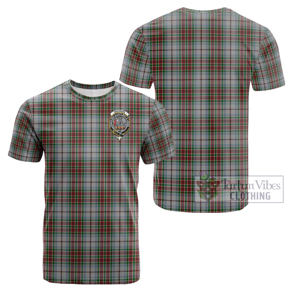 Tartan Vibes Clothing MacBain Dress Tartan Cotton T-Shirt with Family Crest