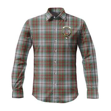 MacBain Dress Tartan Long Sleeve Button Up Shirt with Family Crest