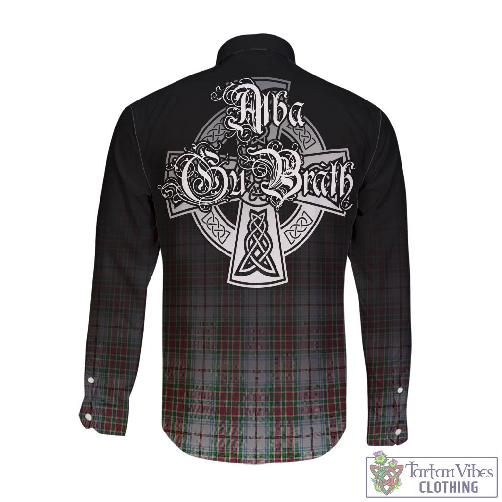 Tartan Vibes Clothing MacBain Dress Tartan Long Sleeve Button Up Featuring Alba Gu Brath Family Crest Celtic Inspired