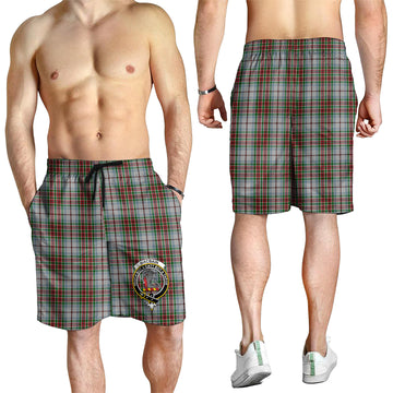 MacBain Dress Tartan Mens Shorts with Family Crest