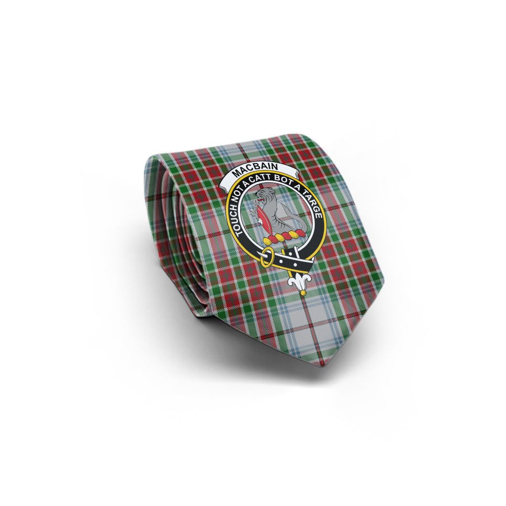 MacBain Dress Tartan Classic Necktie with Family Crest - Tartan Vibes Clothing