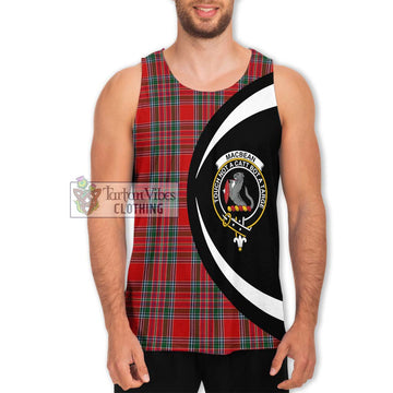 MacBean (MacBain) Tartan Men's Tank Top with Family Crest Circle Style Men - Tartan Vibes Clothing