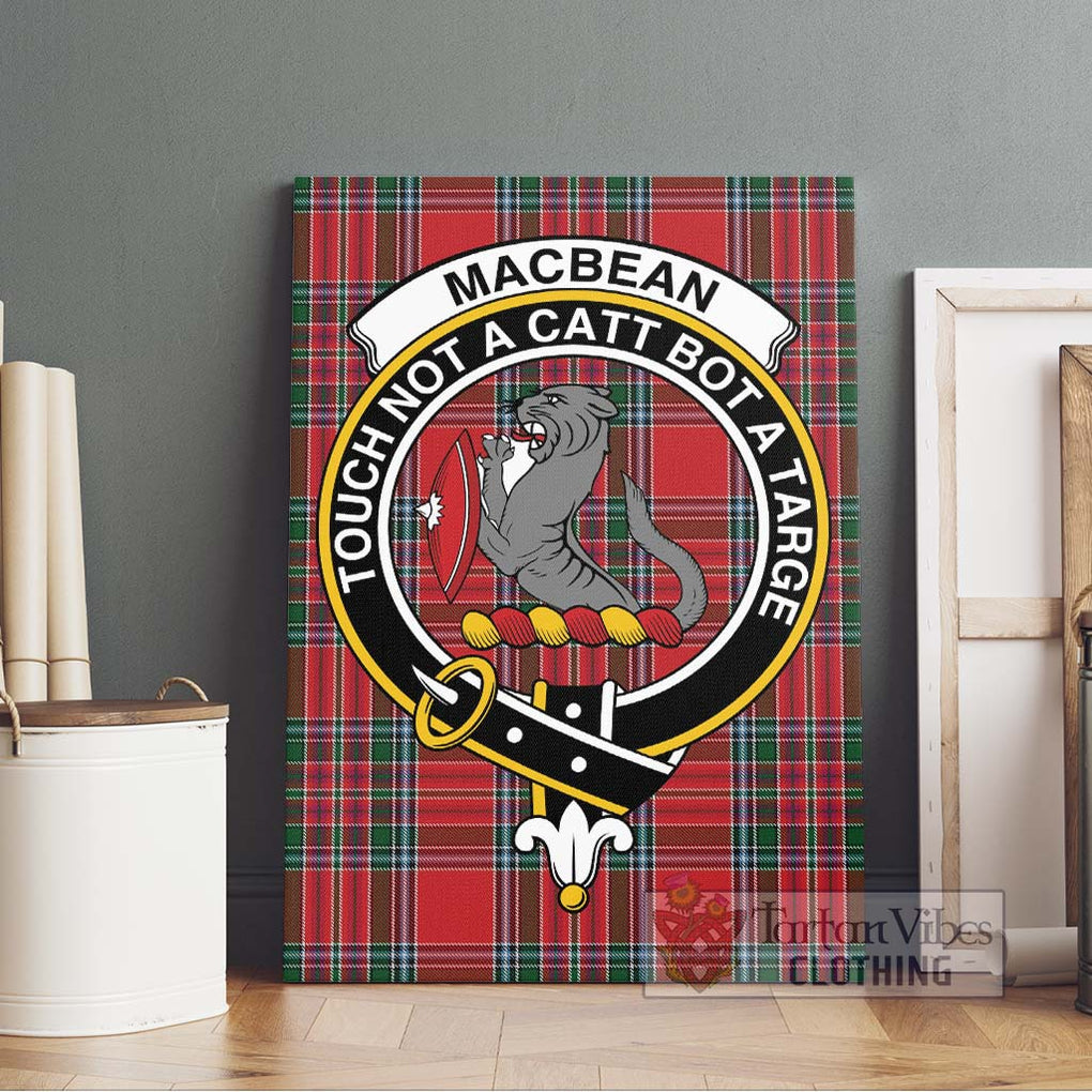 MacBean (MacBain) Tartan Canvas Print Wall Art with Family Crest Without Frame - Tartan Vibes Clothing