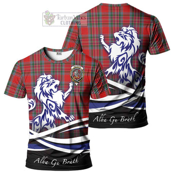 MacBean (MacBain) Tartan Cotton T-shirt with Alba Gu Brath Regal Lion Emblem Women's Shirt - Tartan Vibes Clothing