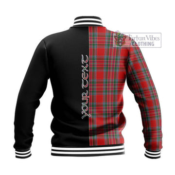 MacBean (MacBain) Tartan Baseball Jacket with Family Crest and Half Of Me Style - Tartan Vibes Clothing